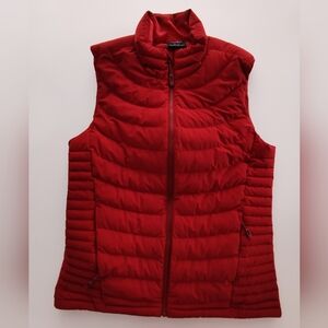 Wind River Red Zip Up Puffer Vest Funnel Neck Collar Size M